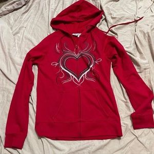 Heart  kids glitter Hoodie size M 7/9